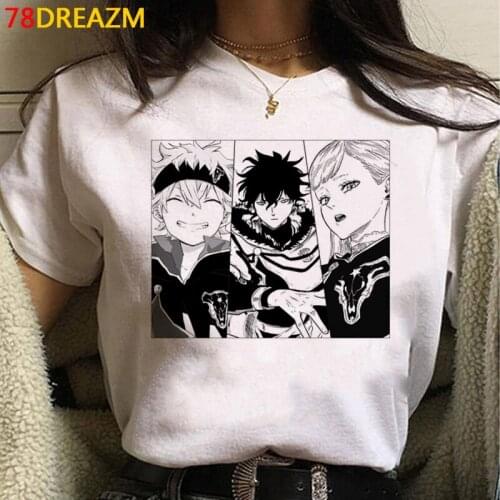 Black Clover summer top t-shirt men kawaii casual grunge ulzzang tumblr summer top harajuku kawaii