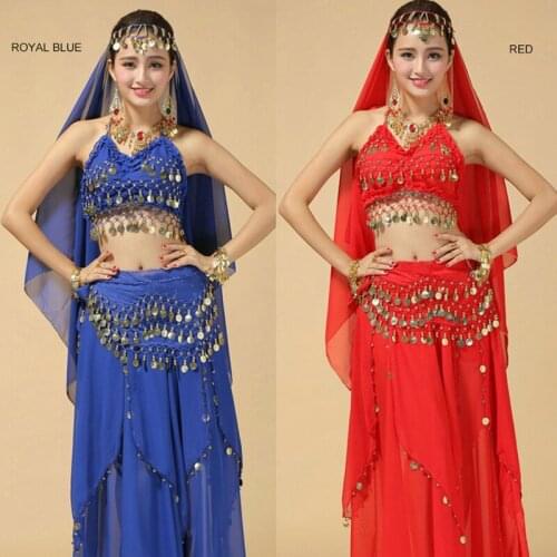 High Grade Belly Dance Suit New Indian Dance Costumes Stage Performance Sequin Polyester Skirt Set Belly Dance Clothes For Women
