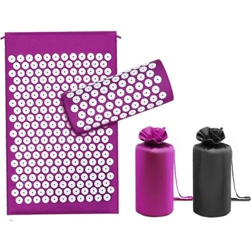 Relieve Stress Pain Yoga Massager Mat Natural Relief Stress Tension Body Massage Pillow Cushion Acupressure Mat