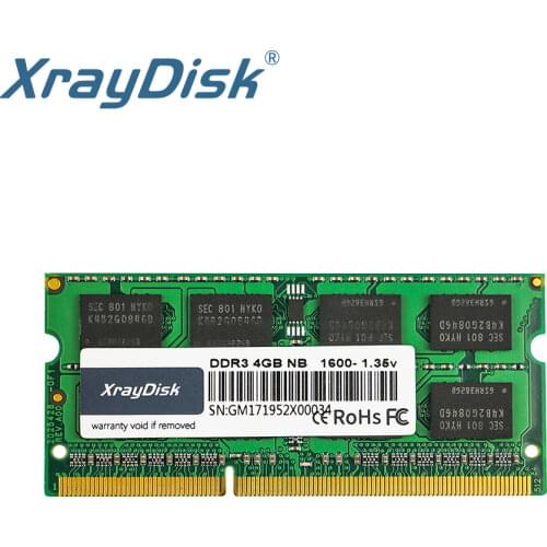 XrayDisk DDR3 DDR3L 4GB 8GB 1600Mhz SO-DIMM 1.35V Notebook RAM 204Pin Laptop Memory sodimm