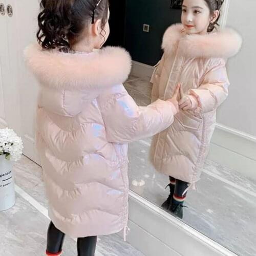 2021 New Girl High-quality Rain-proof and Durable Leather Warmth Fashion Down Padded Jacket Coat