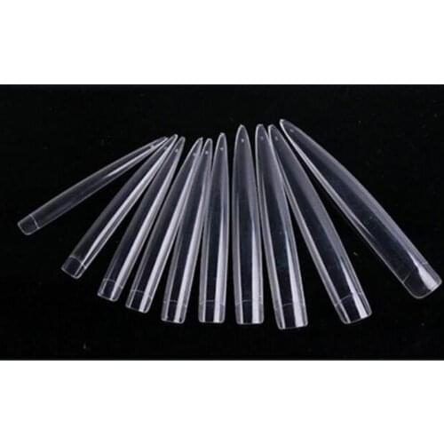 Wholesale Long Sharp DIY Fake nail tips false nail decoration shield as beauty nail art salon manicure practice display tool