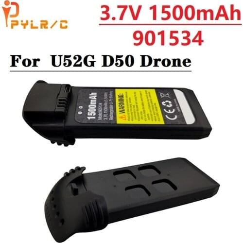Original U52G D50 Lithium Battery 3.7V 1500mah 5.55wh for UDIRC U52G D50 Drone for RC Quadcopter Helicopter Parts Drone 1-5PCS
