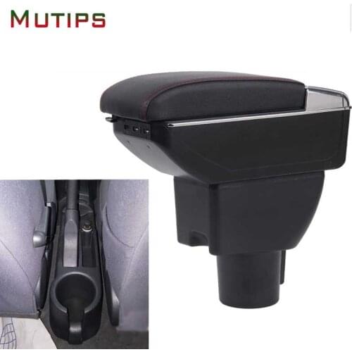Mutips for Hyundai getz armrest box leather storage box styling arm rest decoration interior center central console 2008 2009