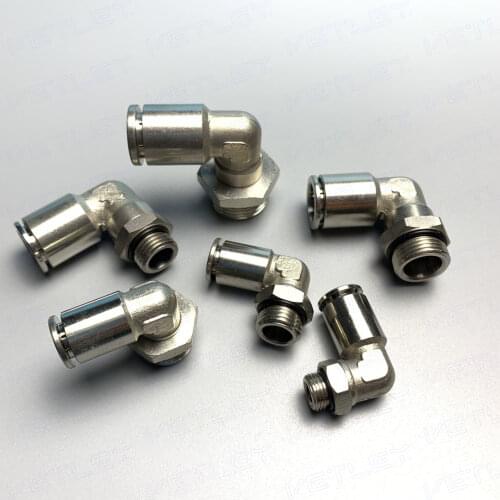 Full Brass Male Elbow BPL-G thread with o-ring BPL 4/6/8/10-G1/G2/G3 high quality metal air quick connector elbow fittings