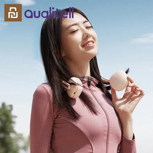XIAOMI Qualitell Hanging Neck Fan Portable USB Rechargeable Cooling Fan 360 Degree Neckband Fan For Outdoor Neck Fan Air Cooler
