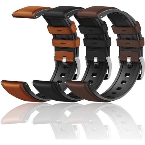 22mm Watch Band Adjustable Leather Wristband Strap for Huawei GT2 Watch2pro Leather Wristband Strap Leather Wristband Strap