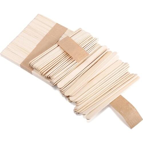 50-150Pcs Epoxy Resin Jewelry making Tools Silicone Wood Stick Natural Wooden Pop Popsicle Sticks Wood Craft Ice Cream Sticks