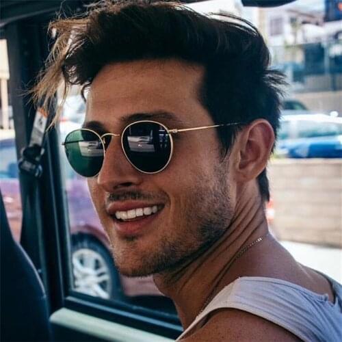 LongKeeper 2019 Classic Small Frame Round Sunglasses Women Men Brand Designer Alloy Mirror Reflection Sun Glasses Vintage Oculos