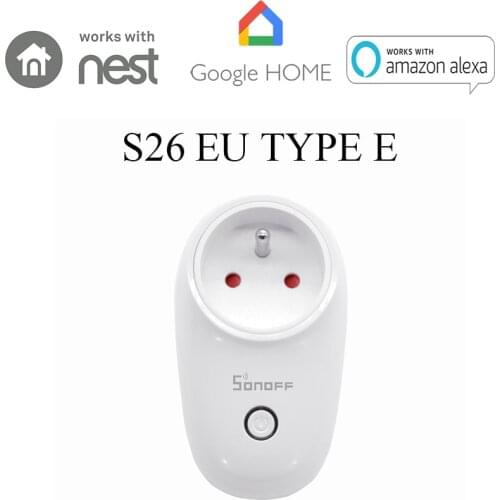 Sonoff S26 EU/US/UK/AU Wireless WiFi Timer Socket 10A 2200w Remote Power Supply Plug IOS Android Phone Remote Control Smart Home