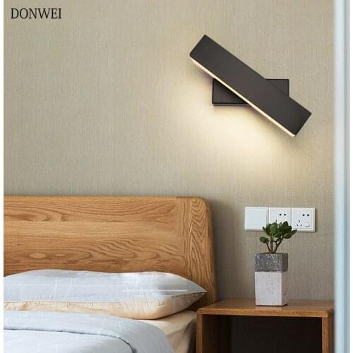 Modern Nordic led Wall Lamp Aluminum 2W/6W/8W Rotating LED Wall light For Stairs Bedroom Living room Bathroom Light Fixtures