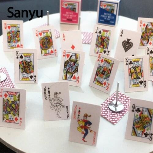 Super Cute Mini Playing Card Earring Studs for Women Girl Funny Handmade Poker Stud Earrings Exaggerated Fashion Brincos Jewelry