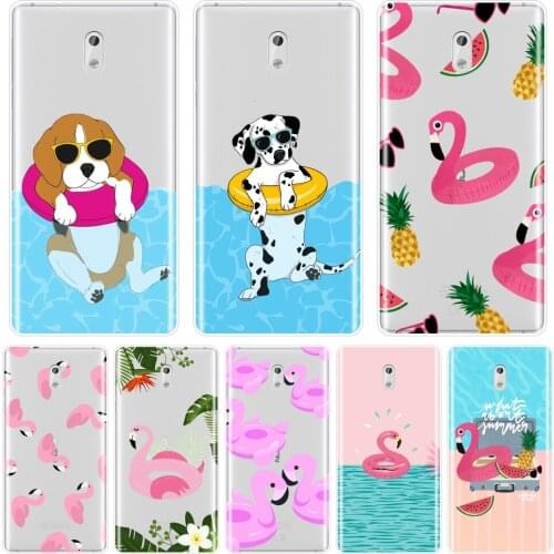 TPU Back Cover For Nokia X6 7 Plus Silicone Soft Summer Dog Pink Flamingo Pineapple Flower Phone Case For Nokia 1 2 3 5 6 8 Case