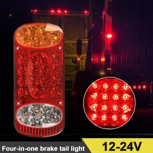 1 Pcs 12-24V Truck Trailer Taillight 32LED Tail Light Brake Light Turn Signal Indicator for Trailer Truck Lorry Van UTE Stocked