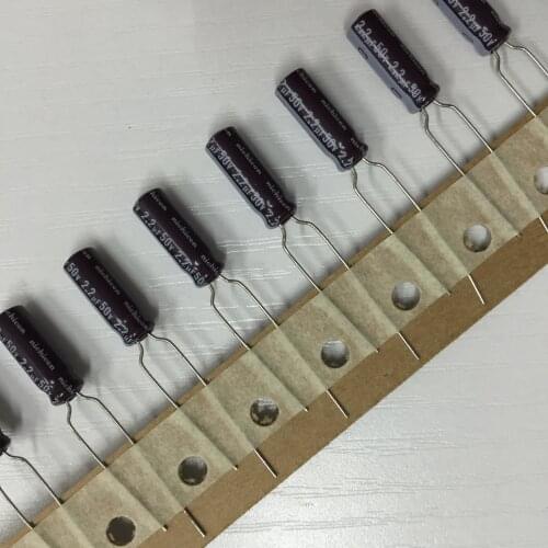 10pcs 2.2uF 50V NICHICON PB Series 5x15mm High Ripple Current High Reliability 50V2.2uF Aluminum Electrolytic Capacitor