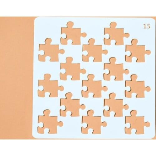 13*13 Jigsaw puzzle Layering Stencils graffiti hand copied board hollowed out photo album graphic spray painting tool