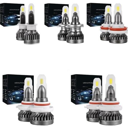 2Pcs 240W 52000LM Combo LED Auto Headlight Bulbs Kit 6500K White