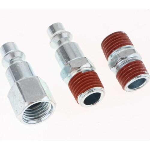 4 Pieces Air Line Hose Compressor Fitting Connectors Quick Release 1/4'' NPT