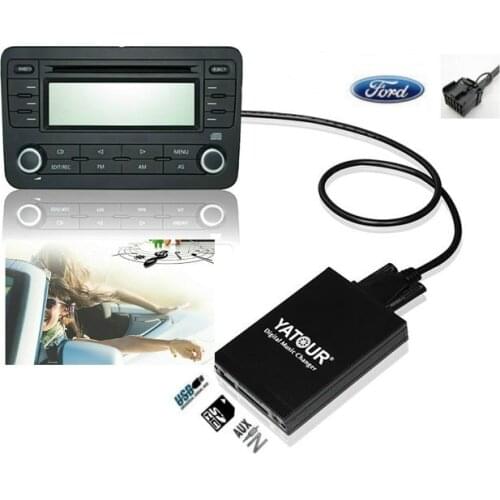 Yatour Audio Digital Music Changer for Ford Explorer Focus MK1 Fiesta MK4 Europe 5000RDS 6000CD RDS 12pin Car mp3 Player adapter