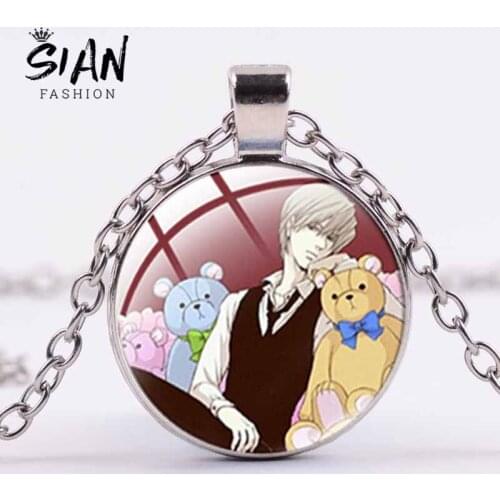 SIAN Junjou Romantica Anime Love Man Women Pendant Necklace Valentines Day Present Gift For Girlfriend Girl Metal Chain Jewelry