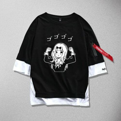 New Kaguya-sama: Love Is War cosplay T-Shirt Shinomiya Kaguya Fujiwara Chika cotton Ribbon unisex Men women T Shirt T op Tees