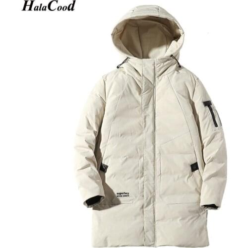 HALACOOD Brand Hot New Men Duck Down Coats Winter Down Jackets Thickening Mens Hooded Parkas 3XL Warm Overcoats Male Outwear Man