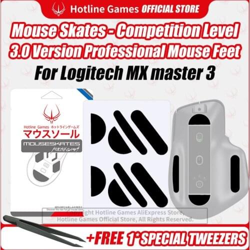 Hotline Games 3.0 Competition Level Mouse Skates Mouse Feet Pad Replacement Feet for Logitech MX Master3 0.28mm/0.8mm Thickness