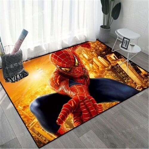 80x160cm Boy Playmat Spiderman Kitchen Mat Doormat Bedroom Home Floor Decoration Living Room Carpet Bathroom Anti-slip Rug