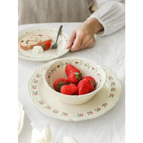Ceramic Bowl Creative Home Salad Fruit Bowl Simple Personality Beautiful Girly Heart