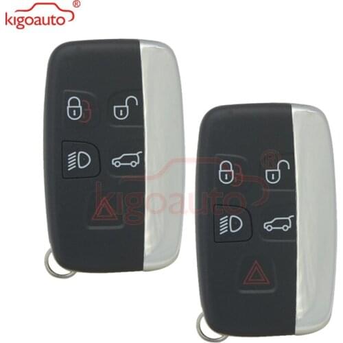 Kigoauto Smart Key Shell 5 Button KOBJTF10A for Range Rover Land rover Sport Evoque Car Key Case Car Key Shell Cover Keyless
