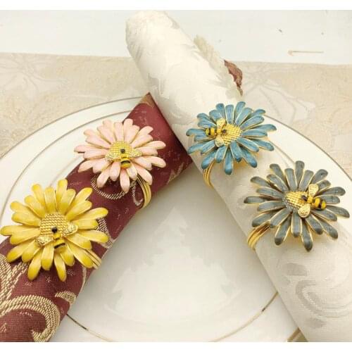 Napkin Ring Chinese Alloy Napkin Ring Valentines Day Wedding Hotel Supplies for Table Decoration Wedding Dinner Party DIY Decor