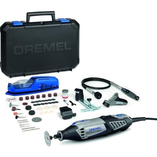 Original Dremel 4000 Series Variable Speed 175 W Rotary Multi Tool Kit with 4 Attachment 65 Accessories Multifunction Hobby DIY