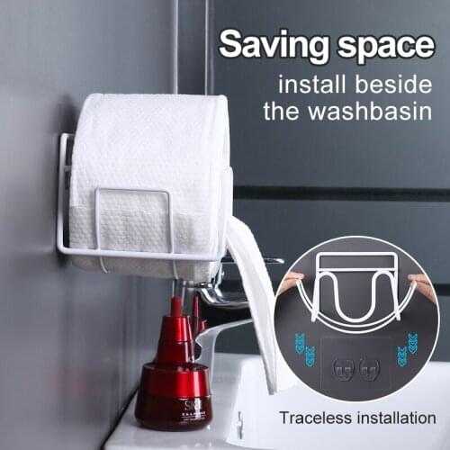 Punch-free Washing Towel Rack On Wall Face Cleansing Towel Wall Hanging Storage Rack Kitchen Accessories Organizer Housekeeper