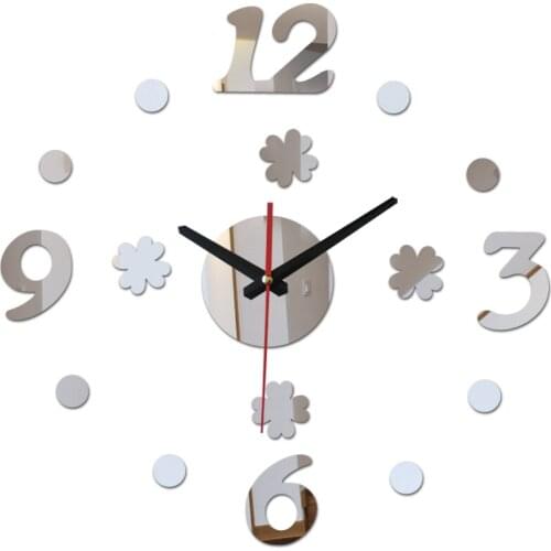 New 3d Clock Wall Clocks Living Room Modern Circular Reloj De Pared Large Decorative Digital Watch Stickers