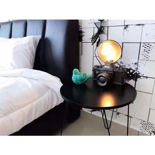 Industrial Style Ceramic Camera Table Lamps Bedroom Bedside Art Deco Lamps Study Retro Light Gift Bar Cafe Exhibition Desk Lamp