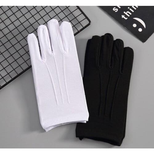 Sun Protection Driving Gloves Men Women Short Elastic Thin Glove Fashion Solid Color Cotton Summer Sunscreen Gloves Black White