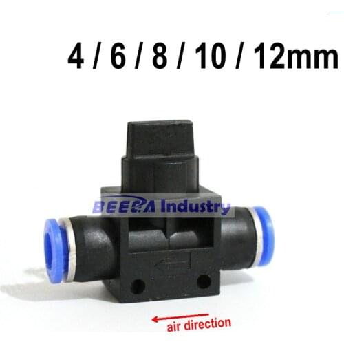 Pneumatic quick trachea quick connector switch valve, flow speed control, HVFF4 / 6/8/10 / 12mm