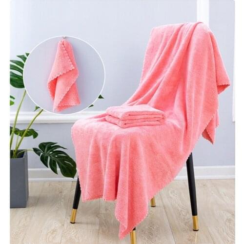 Drop Shipping 2pcs/set Bath Shower Towels Soft Face Towel And Bath Towel Set For Adult Kids Toalla Serviette De Plage