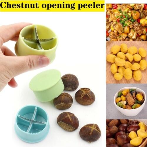 Nut Cracker Sheller Chestnut Clip Cross Open Knife Quick Chestnut Cutter Nut Opener Sheller Walnut Pliers Kitchen Gadgets