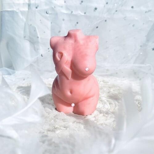 R2LE Silicone Molds for Making Candles 3D Goddess Body Shape Mold Soap Breast Full Figure Large Pendant Bachelor Party Decor