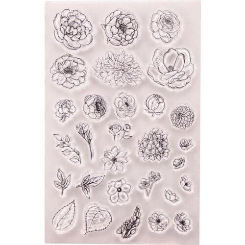 2020 Flowers petal Clear Stamps DIY Scrapbooking Craft Supplies Silicone Seal Custom Photo Album ink pad Stamping