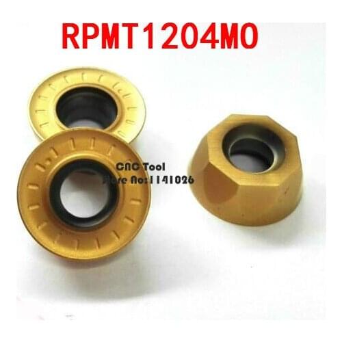 10pcs Yellow coating Carbide blade, RPMT1204MO milling insert,numerical control lathe tool Suitable for steel, stainless steel