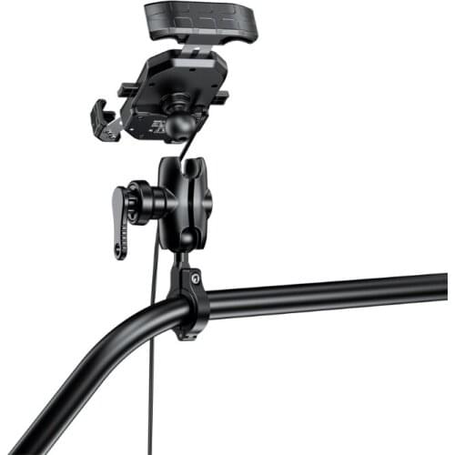 Waterproof ATV Motorcycle 20W USB C PD Fast Charger with Wireless Charger Mount Holder Cradle for B-M-W -Honda R2LB