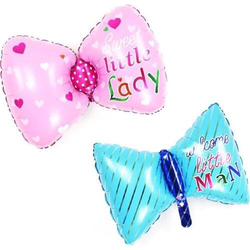 Bow-knot balloons can float blue pink childrens birthday wedding party decoration arrangement balloon wholesale