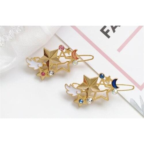Cute Lolita Girl Wing Star Hair Clip Hair Accessories Hairpin Women Headwear D149