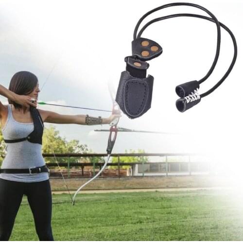 Thumb Finger Protective Cover Cowhide Thumb Finger Guard Traditional Recurve Bow Shooting Protective Gear for Archery