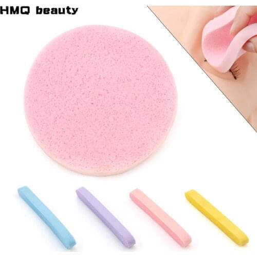 12Pcs/Bag Compression Puff Cleansing Sponge Eyelash Sponge Remove Makeup Skin Care Facial Cleanser Washing Pad Remove