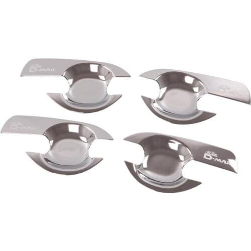 4Pcs/Set ABS Chrome Car Door Handle Bowl Cover Door Handle Bowl Trim for ISUZU D-MAX 2012-2018 2015 DMAX Accessories