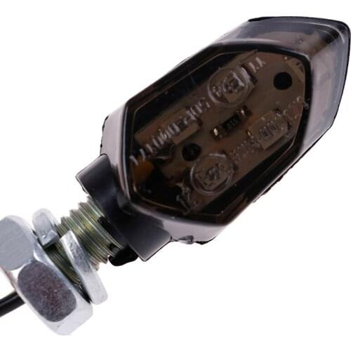 4pcs Mini Motorcycle Smoke Lens 5LED 12V Turn Signal Blinker Indicator Lights Amber Two Wire