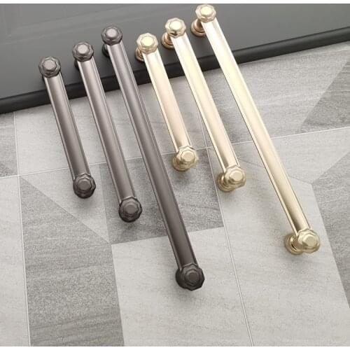 American modern Furniture cabinet closet door handle Bookcaset Dresser Wardrobe knob Hardware Grey gold pulls